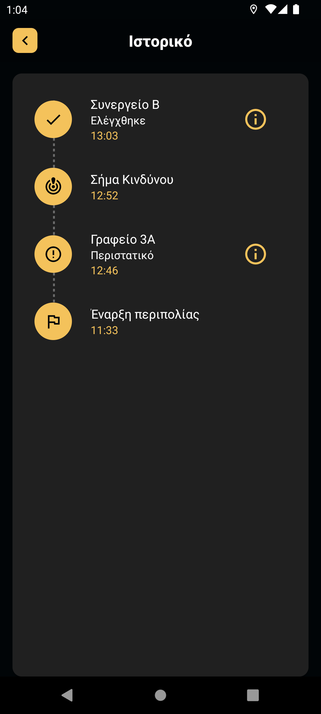 Οθόνη Ιστορικού