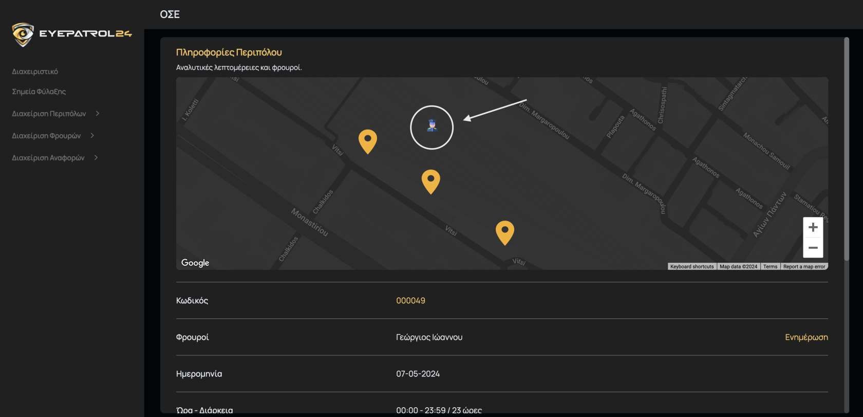 Τοποθεσία Φρουρού